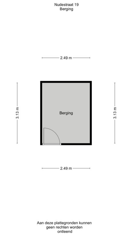 Plattegrond: Nudestraat 19, Wageningen