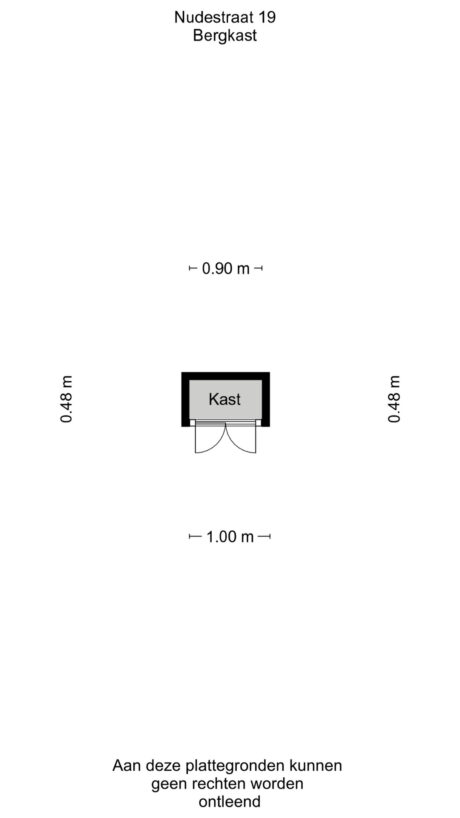 Plattegrond: Nudestraat 19, Wageningen