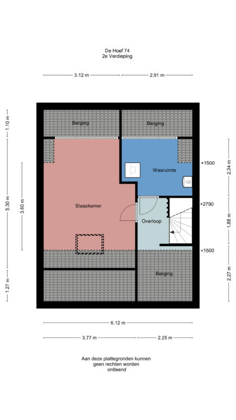 Plattegrond: de Hoef 74, Wageningen