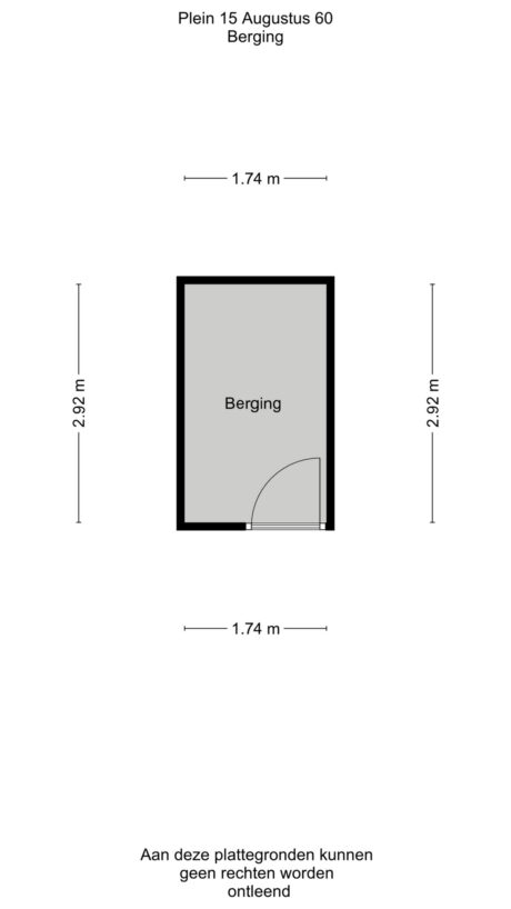 Plattegrond: Plein 15 Augustus 60, Wageningen