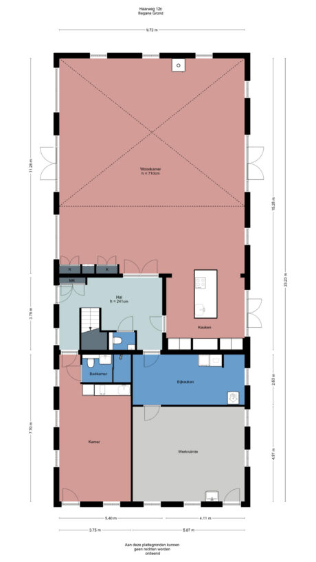 Plattegrond: Haarweg 12C, Wageningen