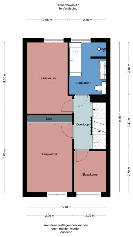 Plattegrond: Binnenhaven 47, Wageningen