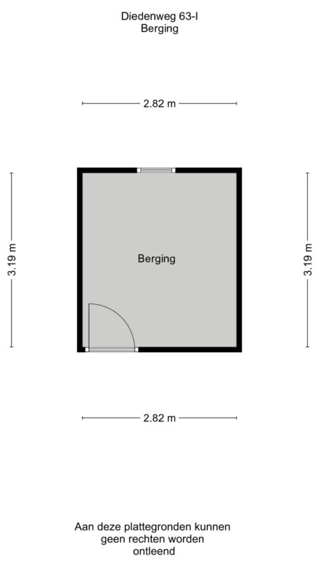 Plattegrond: Diedenweg 63I, Wageningen