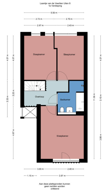 Plattegrond: Laantje van de Veertien Uilen 8, Wageningen