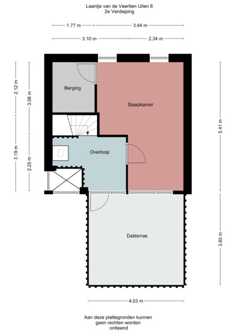 Plattegrond: Laantje van de Veertien Uilen 8, Wageningen