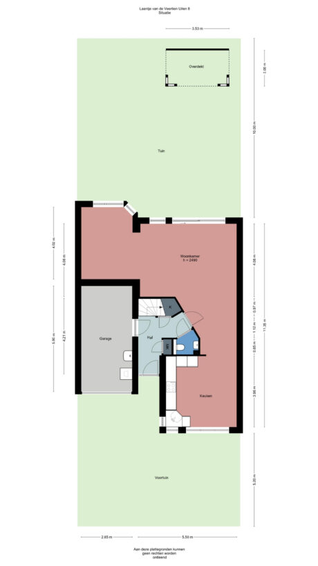 Plattegrond: Laantje van de Veertien Uilen 8, Wageningen