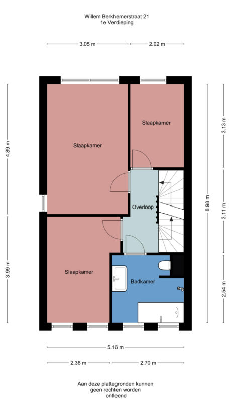 Plattegrond: Willem Berkhemerstraat 21, Wageningen