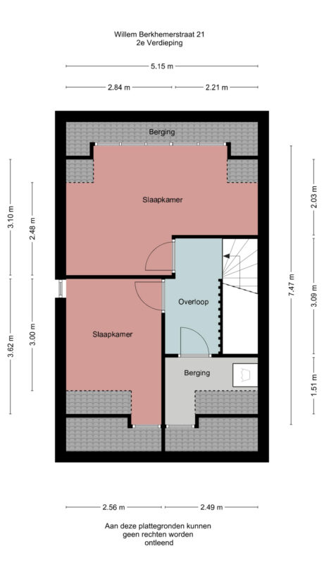 Plattegrond: Willem Berkhemerstraat 21, Wageningen