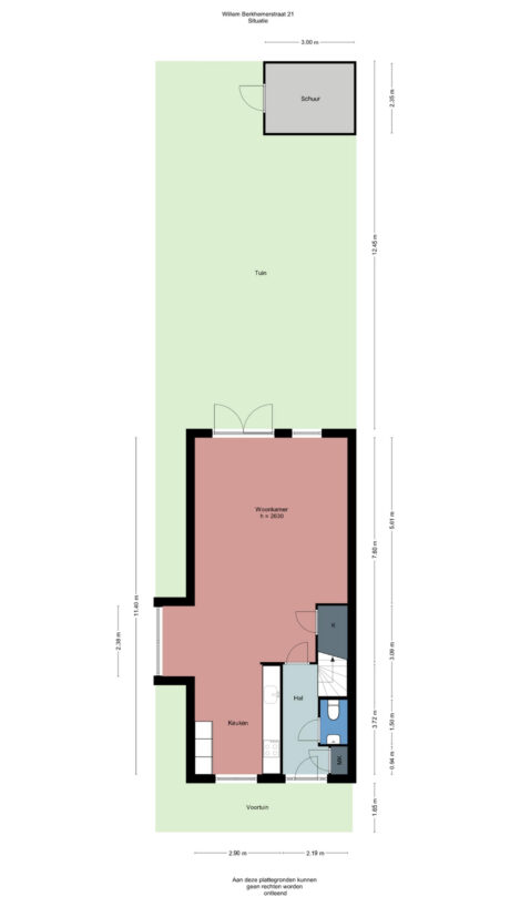 Plattegrond: Willem Berkhemerstraat 21, Wageningen