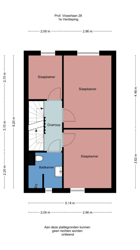 Plattegrond: Prof. Visserlaan 28, Wageningen