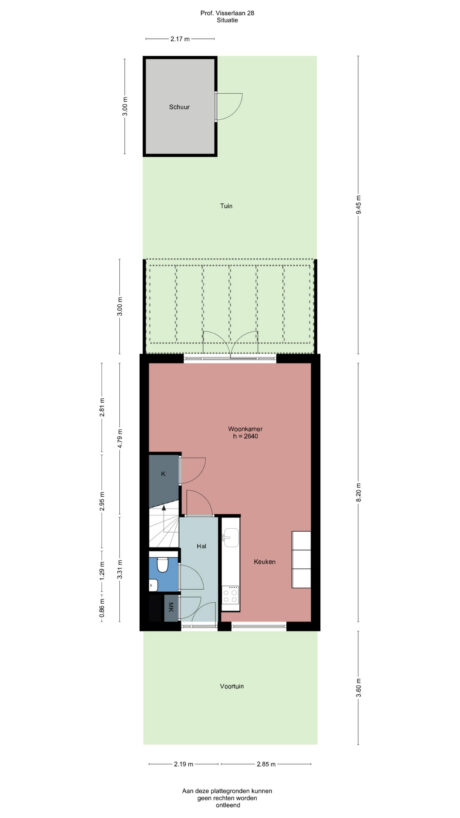 Plattegrond: Prof. Visserlaan 28, Wageningen
