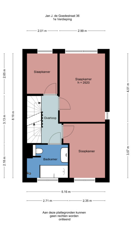 Plattegrond: Jan J. de Goedestraat 36, Wageningen