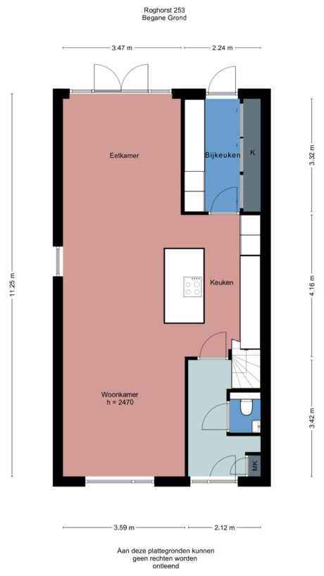 Plattegrond: Roghorst 253, Wageningen