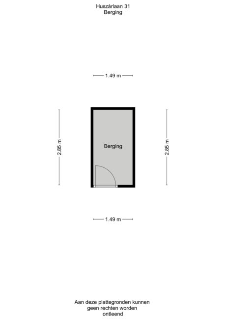 Plattegrond: Huszarlaan 31, Wageningen