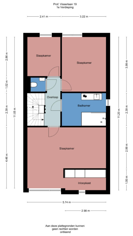 Plattegrond: Prof. Visserlaan 19, Wageningen