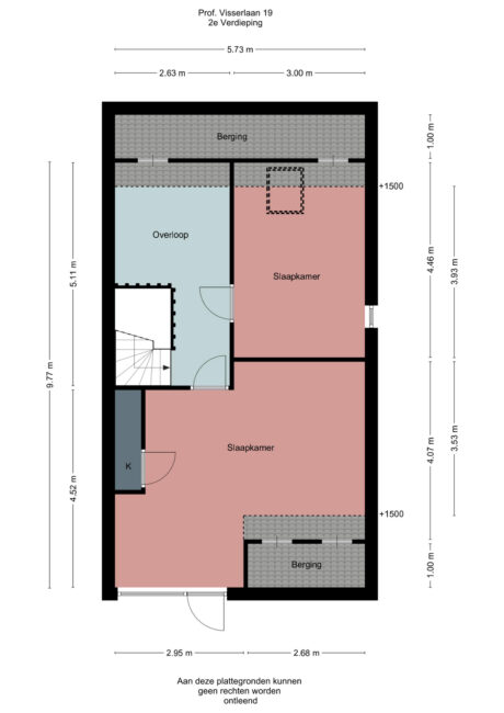 Plattegrond: Prof. Visserlaan 19, Wageningen