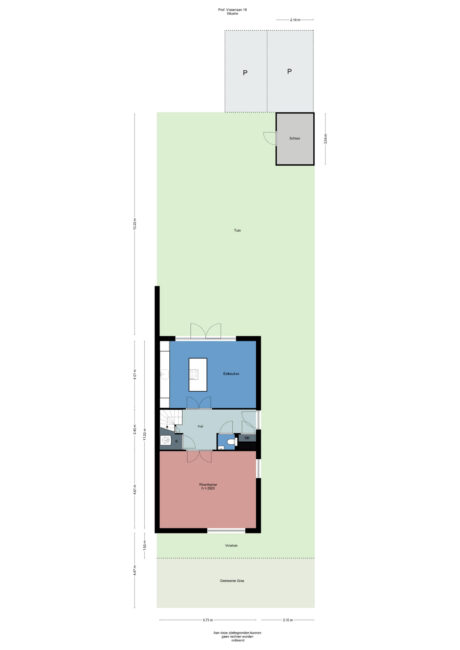 Plattegrond: Prof. Visserlaan 19, Wageningen