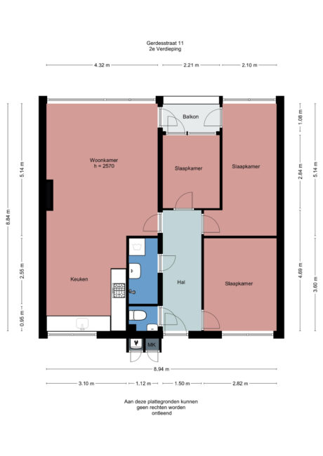 Plattegrond: Gerdesstraat 11, Wageningen