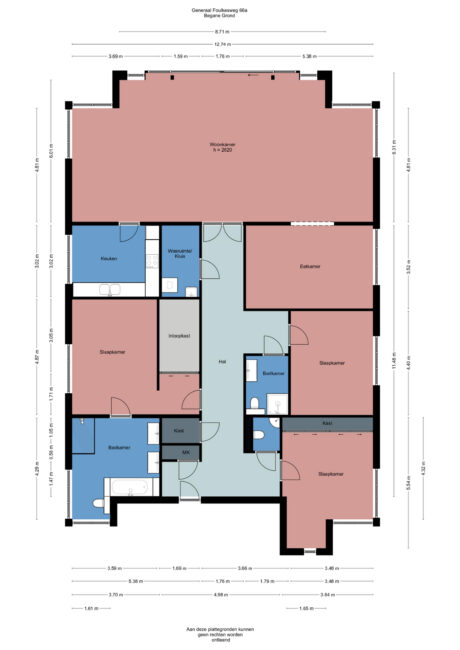 Plattegrond: Generaal Foulkesweg 66A, Wageningen