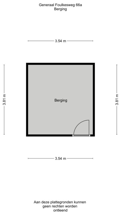 Plattegrond: Generaal Foulkesweg 66A, Wageningen