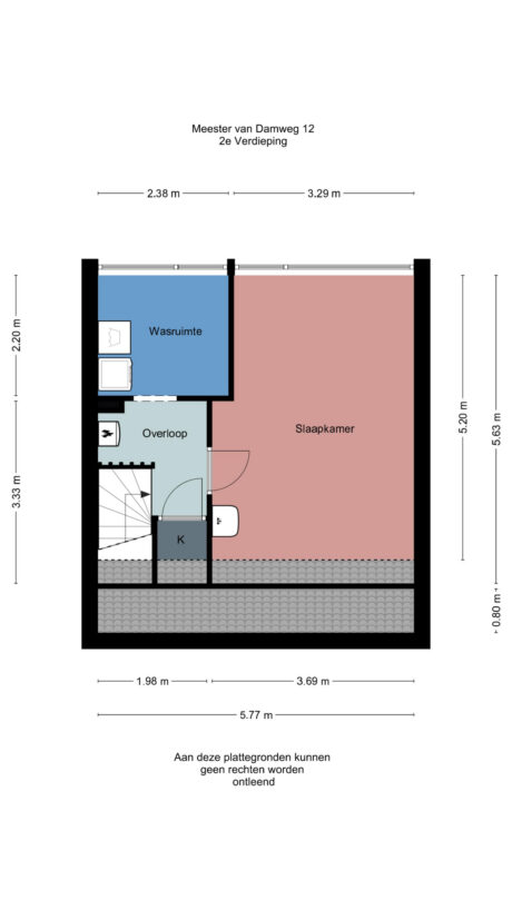Plattegrond: Meester van Damweg 12, Renkum