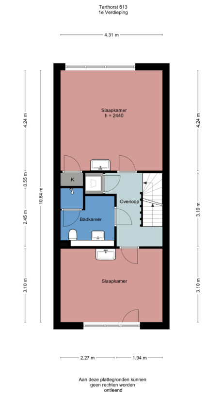 Plattegrond: Tarthorst 613, Wageningen