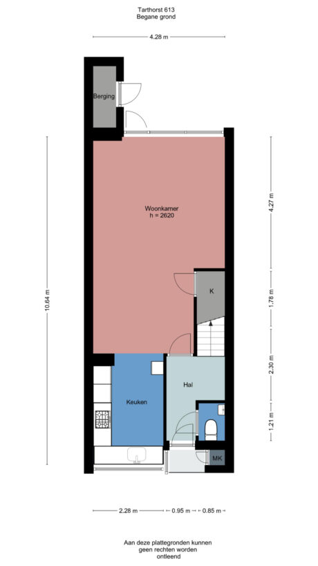 Plattegrond: Tarthorst 613, Wageningen