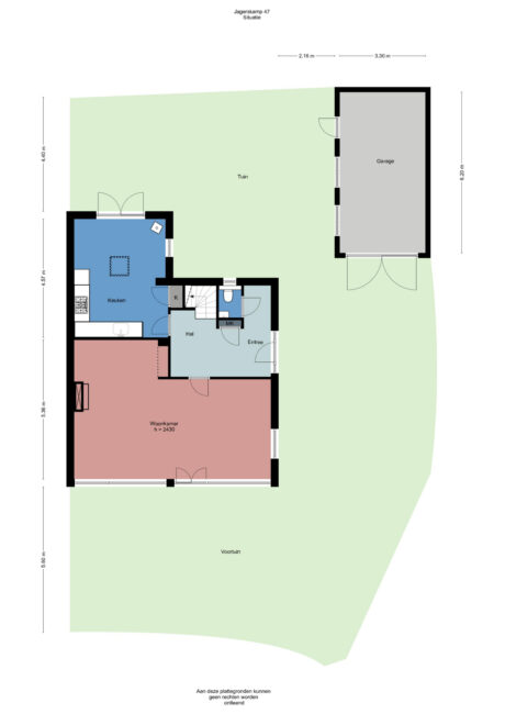 Plattegrond: Jagerskamp 47, Wageningen