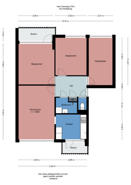 Plattegrond: Van Uvenweg 144I, Wageningen