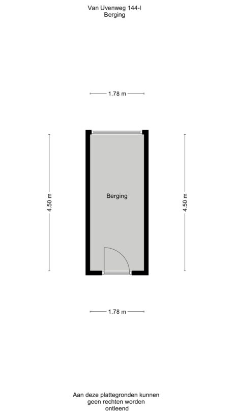 Plattegrond: Van Uvenweg 144I, Wageningen