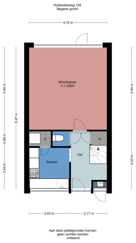 Plattegrond: Hollandseweg 134, Wageningen