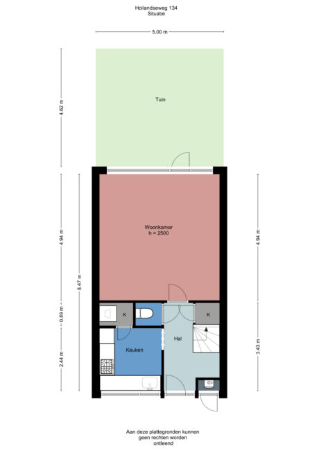 Plattegrond: Hollandseweg 134, Wageningen
