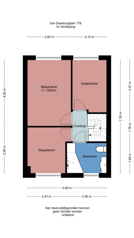 Plattegrond: Van Doesburglaan 176, Wageningen