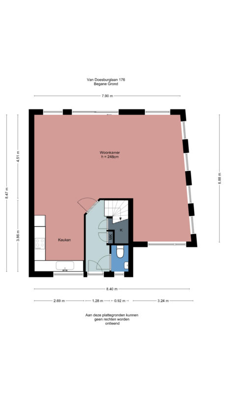 Plattegrond: Van Doesburglaan 176, Wageningen
