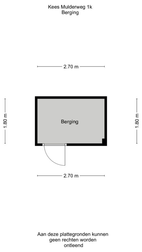 Plattegrond: Kees Mulderweg 1K, Wageningen