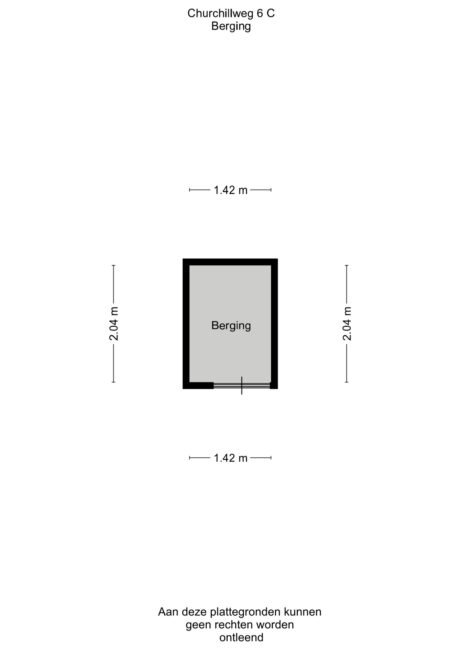 Plattegrond: Churchillweg 6C, Wageningen