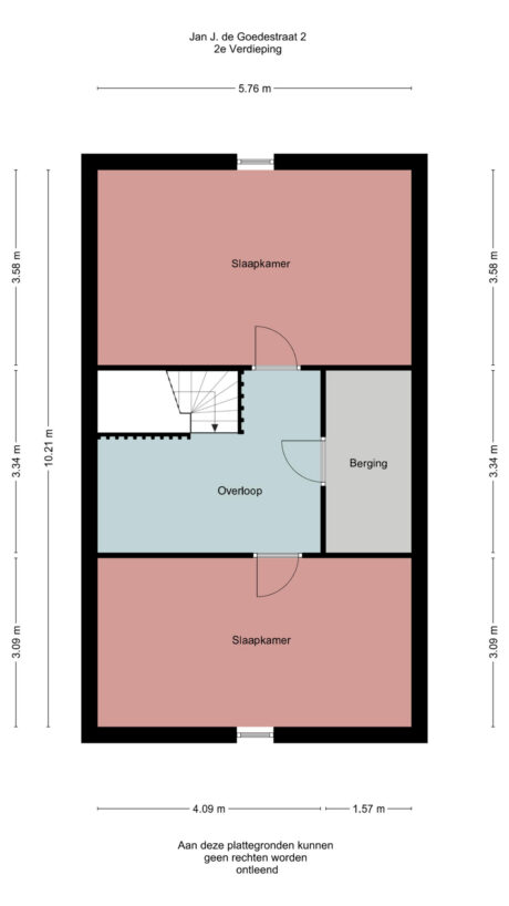 Plattegrond: Jan J. de Goedestraat 2, Wageningen