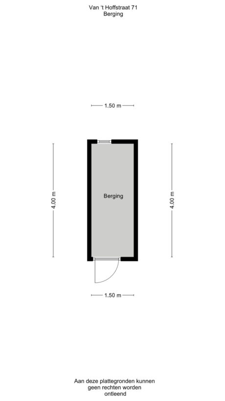 Plattegrond: Van ’t Hoffstraat 71, Wageningen