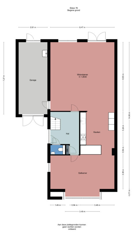Plattegrond: Elstar 76, Wageningen