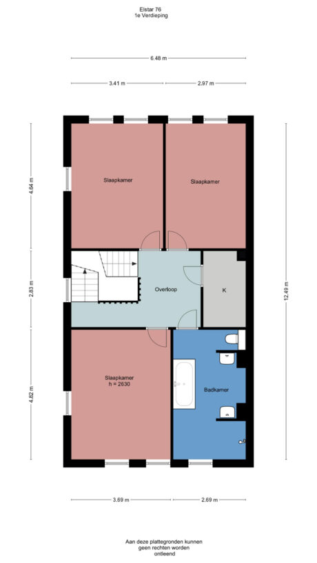 Plattegrond: Elstar 76, Wageningen