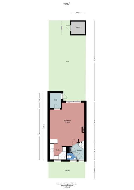 Plattegrond: Oudlaan 70, Wageningen