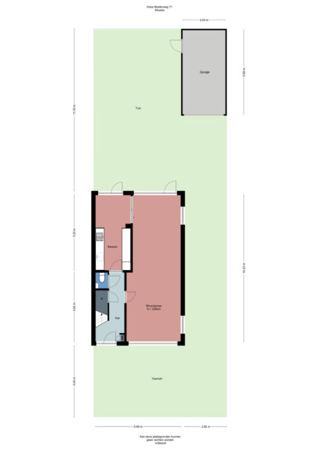 Plattegrond: Kees Mulderweg 71, Wageningen