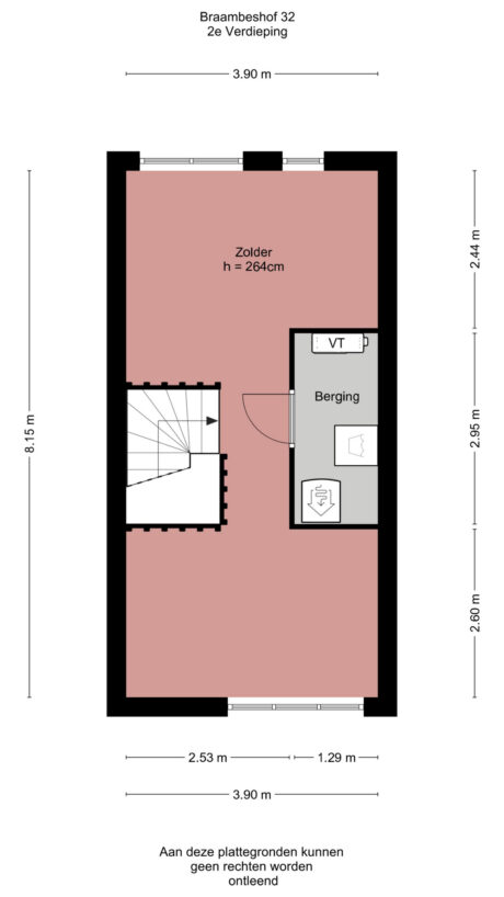 Plattegrond: Braambeshof 32, Ede