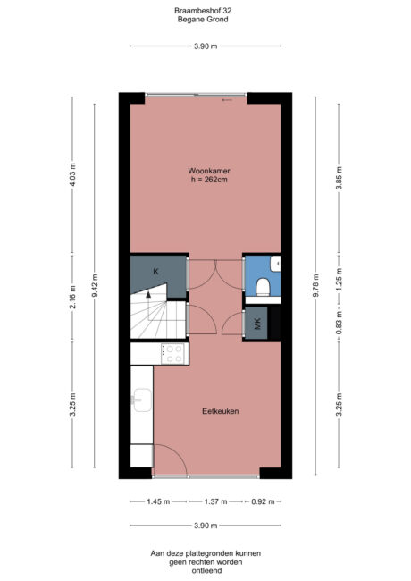 Plattegrond: Braambeshof 32, Ede