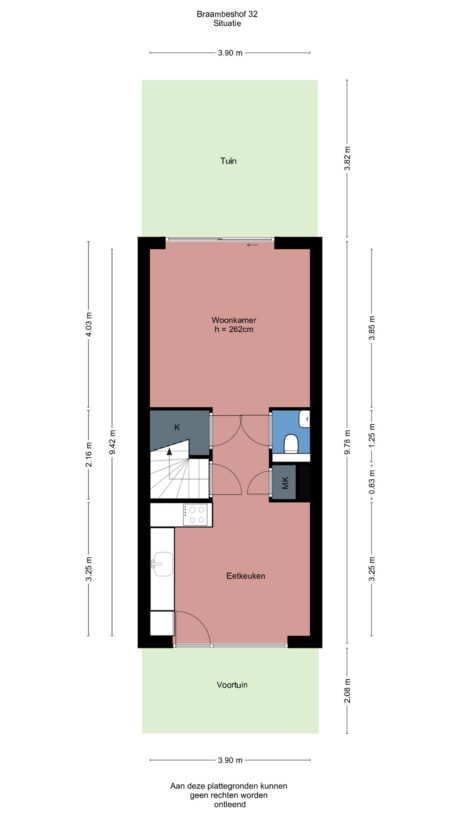 Plattegrond: Braambeshof 32, Ede