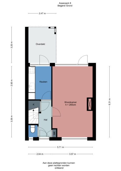 Plattegrond: Asserpark 8, Wageningen