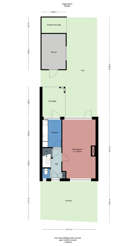 Plattegrond: Asserpark 8, Wageningen