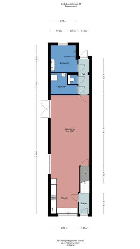 Plattegrond: Oude Eekmolenweg 31, Wageningen