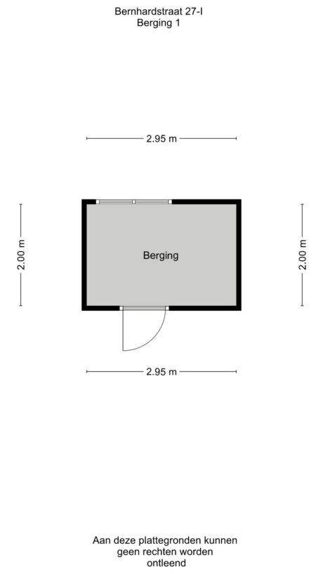 Plattegrond: Bernhardstraat 27I, Wageningen