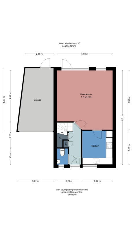 Plattegrond: Johan Kievietstraat 10, Wageningen